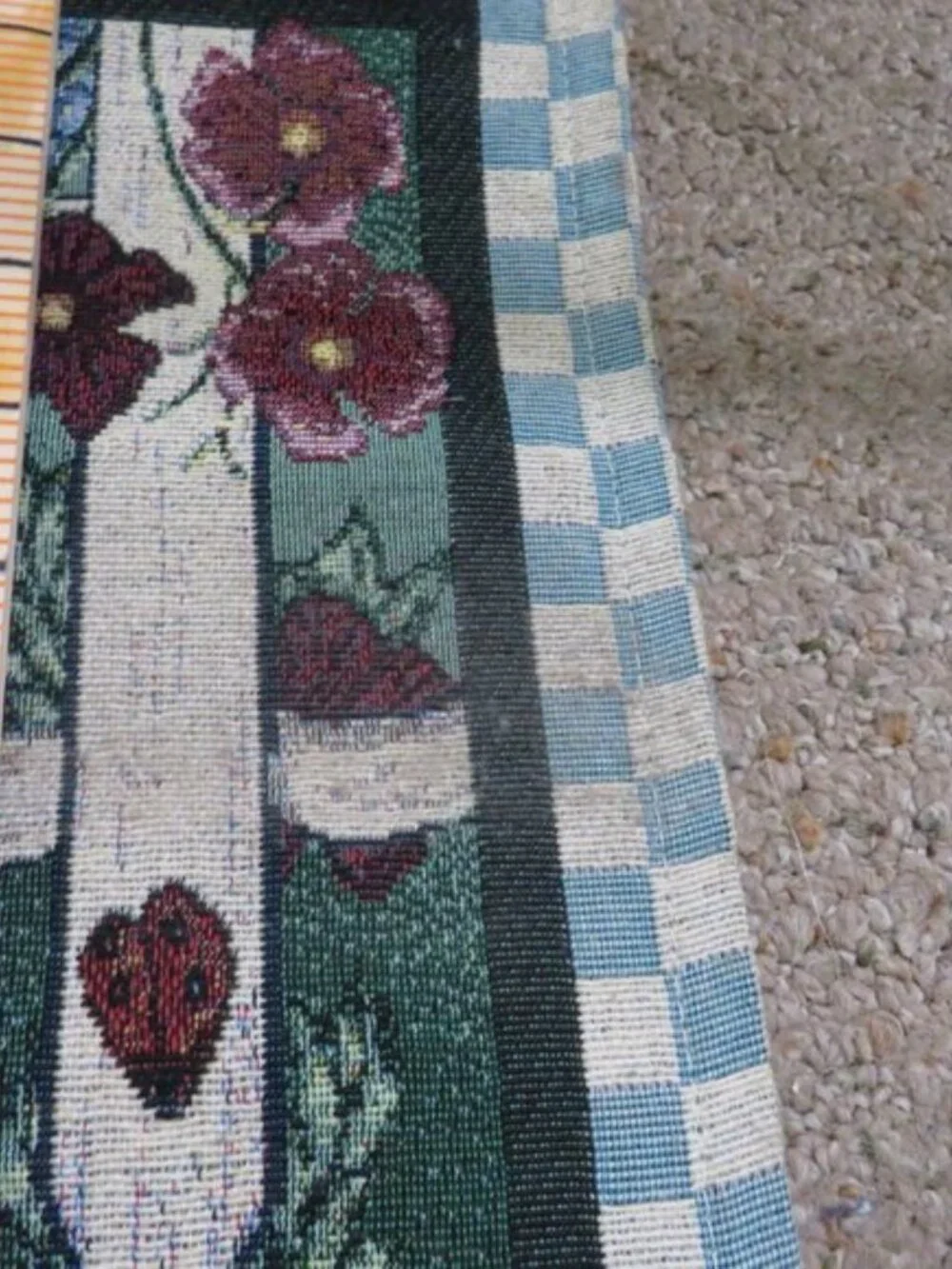 Vintage Birdhouse Woven Wall Tapestry Hanging Pole Included cottagecore 33